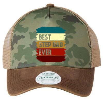 Vintage Best Step Dad Ever Gift Legacy Tie Dye Trucker Hat
