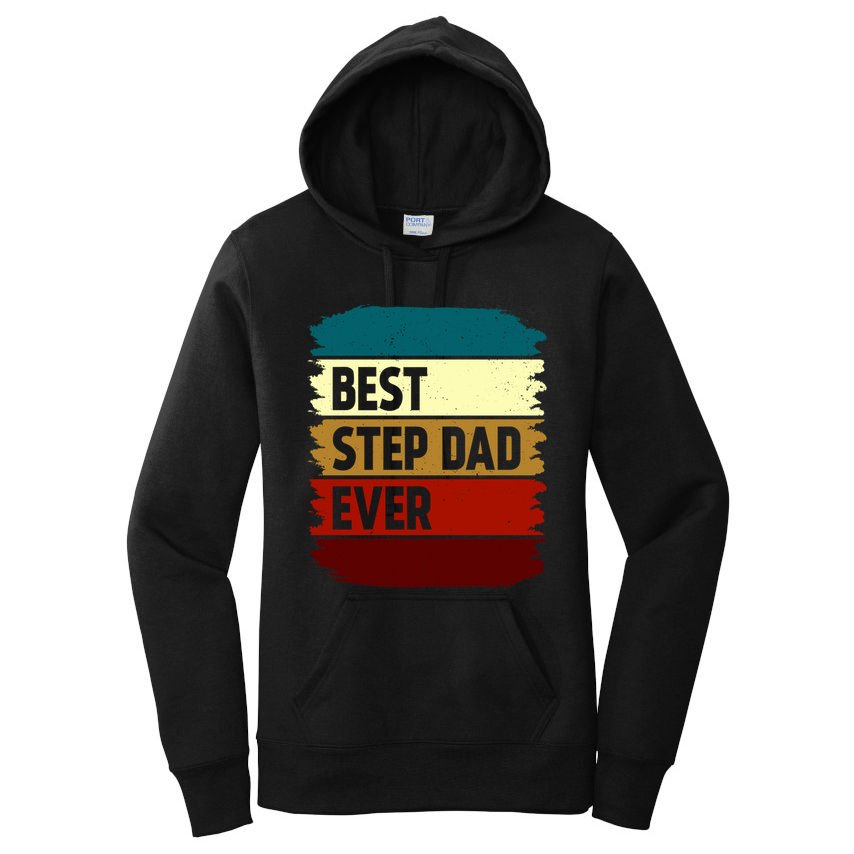 Vintage Best Step Dad Ever Gift Women's Pullover Hoodie