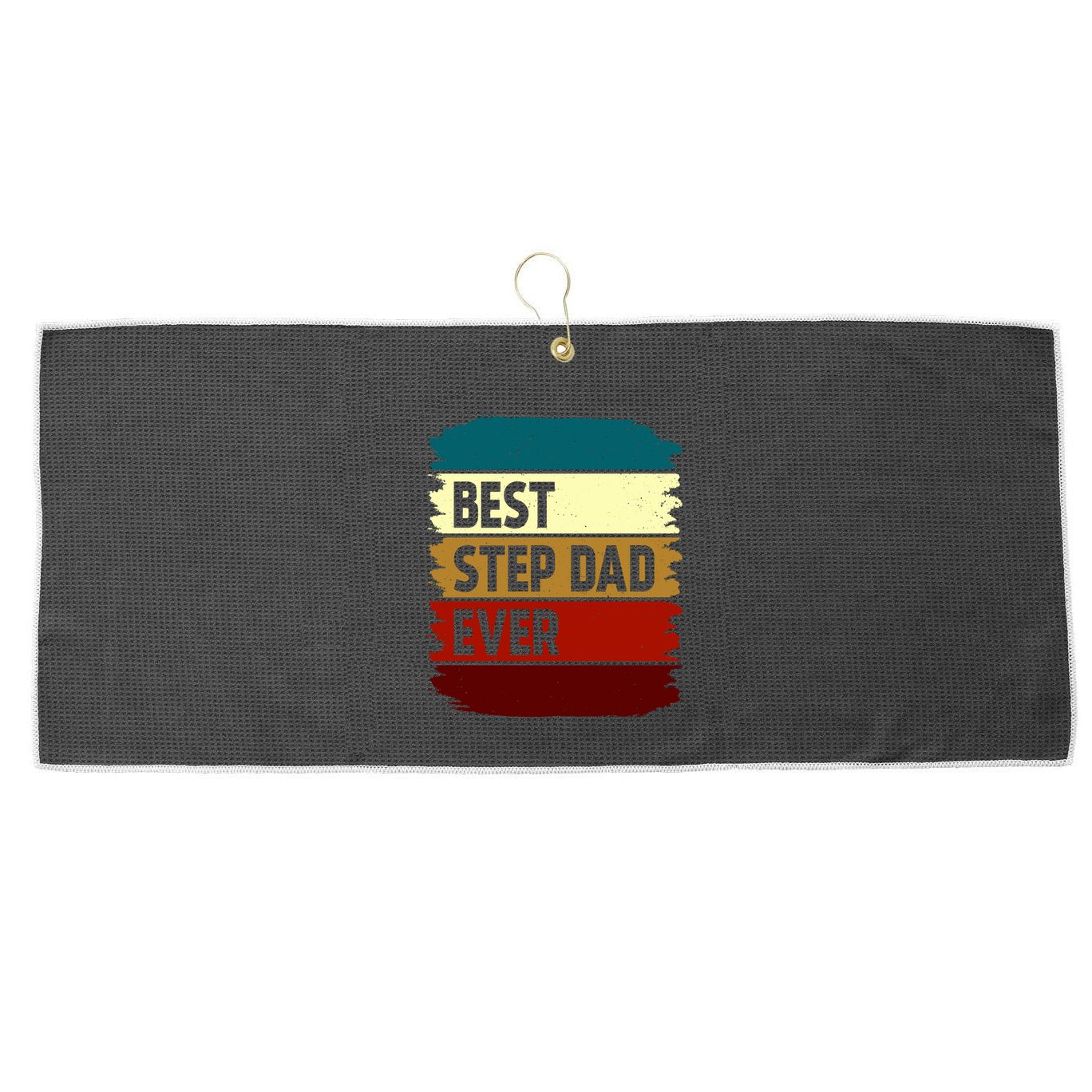 Vintage Best Step Dad Ever Gift Large Microfiber Waffle Golf Towel