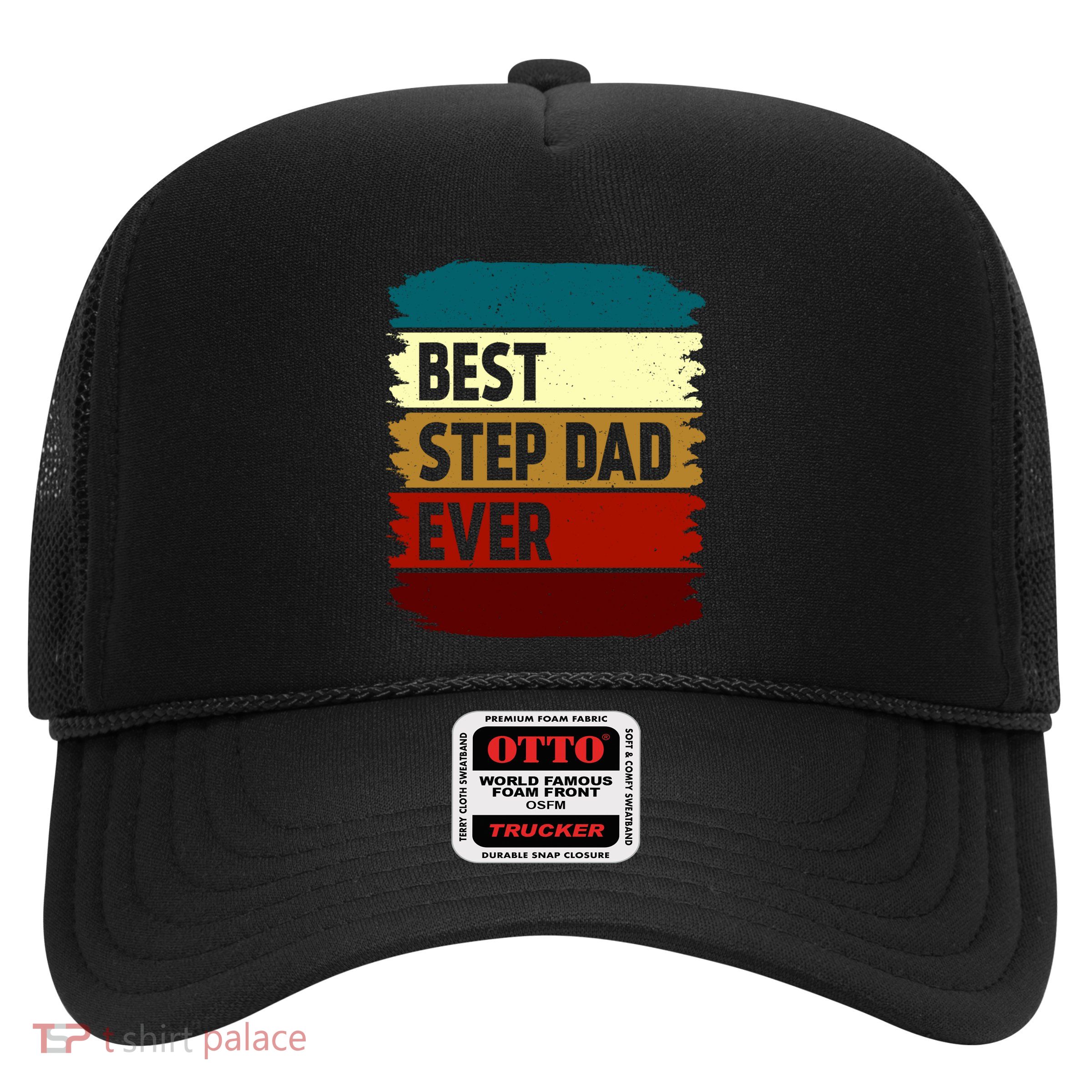 Vintage Best Step Dad Ever Gift Trucker Hat