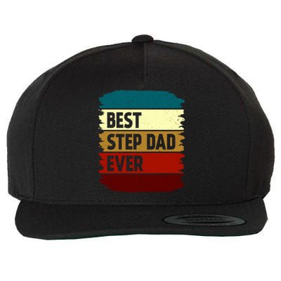 Vintage Best Step Dad Ever Gift Wool Snapback Cap