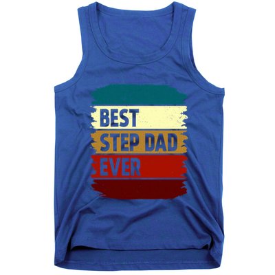 Vintage Best Step Dad Ever Gift Tank Top