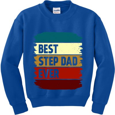 Vintage Best Step Dad Ever Gift Kids Sweatshirt