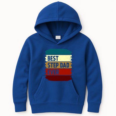 Vintage Best Step Dad Ever Gift Kids Hoodie