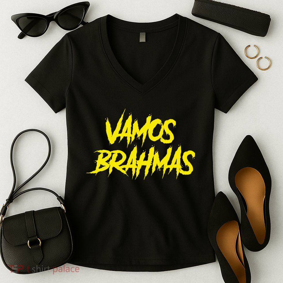 Vamos Brahmas San Antonio Football Tailgate Women's V-Neck T-Shirt