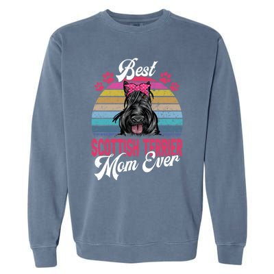 Vintage Best Scottish Terrier Mom Ever Cute Gift Garment-Dyed Sweatshirt