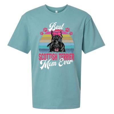 Vintage Best Scottish Terrier Mom Ever Cute Gift Sueded Cloud Jersey T-Shirt