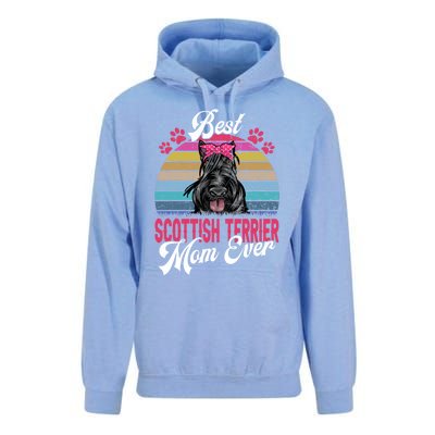 Vintage Best Scottish Terrier Mom Ever Cute Gift Unisex Surf Hoodie