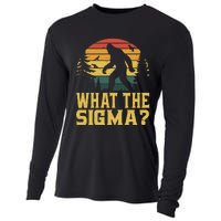 Vintage Bigfoot Sasquatch What The Sigma Funny Meme Teen Boy Cooling Performance Long Sleeve Crew