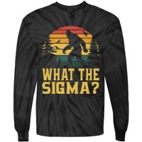 Vintage Bigfoot Sasquatch What The Sigma Funny Meme Teen Boy Tie-Dye Long Sleeve Shirt