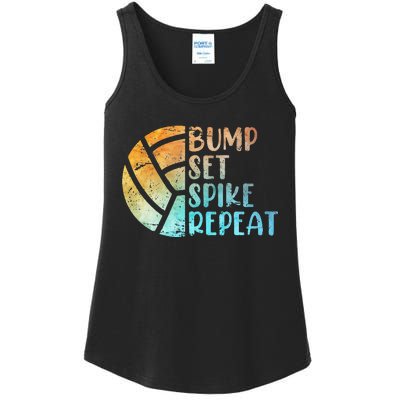 Volleyballer Bump Set Spike Repeat Volleyball Ladies Essential Tank