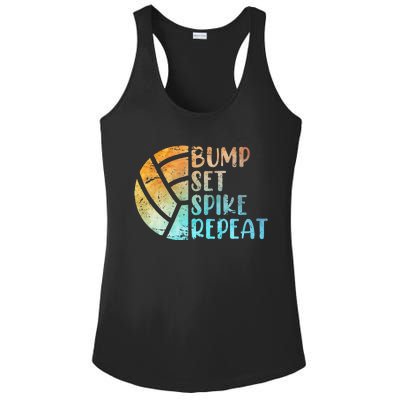 Volleyballer Bump Set Spike Repeat Volleyball Ladies PosiCharge Competitor Racerback Tank