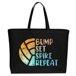 Volleyballer Bump Set Spike Repeat Volleyball Cotton Canvas Jumbo Tote