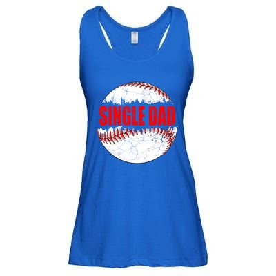 Vintage Baseball Softball Lover Single Dad Fathers Day Funny Gift Ladies Essential Flowy Tank