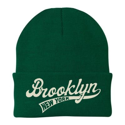 Vintage Baseball Style Brooklyn For Men & Women Knit Cap Winter Beanie