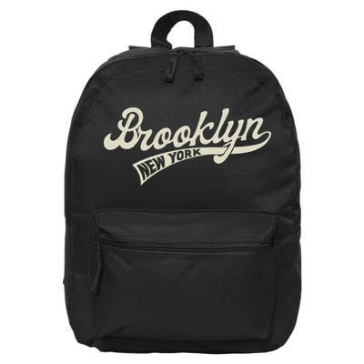 Vintage Baseball Style Brooklyn For Men & Women 16 in Basic Backpack