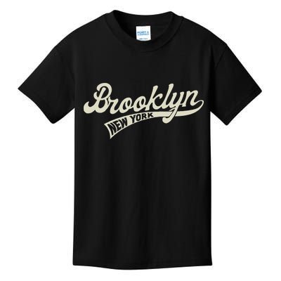 Vintage Baseball Style Brooklyn For Men & Women Kids T-Shirt