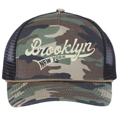 Vintage Baseball Style Brooklyn For Men & Women Retro Rope Trucker Hat Cap