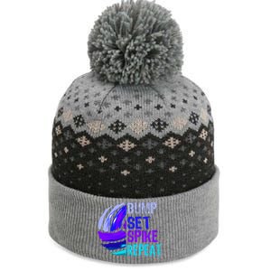 Volleyball Bump Set Spike Repeat The Baniff Cuffed Pom Beanie