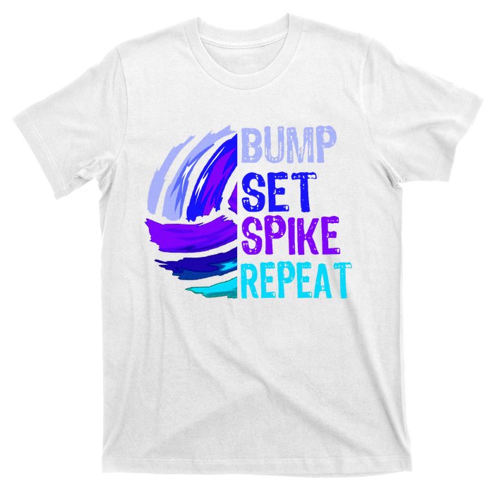 Volleyball Bump Set Spike Repeat T-Shirt