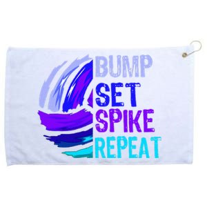 Volleyball Bump Set Spike Repeat Grommeted Golf Towel