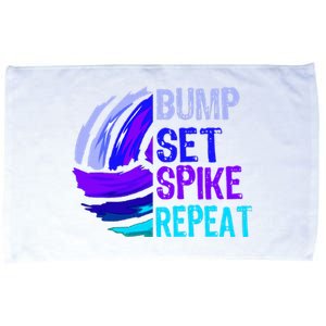 Volleyball Bump Set Spike Repeat Microfiber Hand Towel