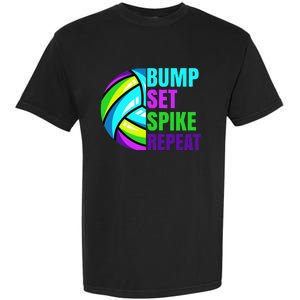 Volleyball Bump Set Spike Repeat Blue Purple Teen Garment-Dyed Heavyweight T-Shirt