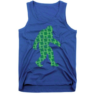 Vintage Bigfoot St Patrick's Day 4 Leaf Clover Sasquatch Cool Gift Tank Top