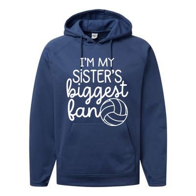 Volleyball Big Sisters Biggest Fan Performance Fleece Hoodie