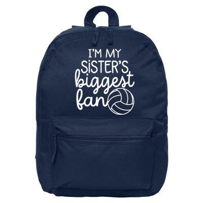 Volleyball Big Sisters Biggest Fan 16 in Basic Backpack