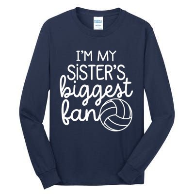 Volleyball Big Sisters Biggest Fan Tall Long Sleeve T-Shirt