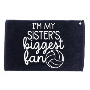 Volleyball Big Sisters Biggest Fan Grommeted Golf Towel