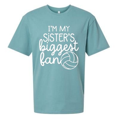 Volleyball Big Sisters Biggest Fan Sueded Cloud Jersey T-Shirt