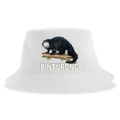 Vintage Binturong Sunset Sustainable Bucket Hat