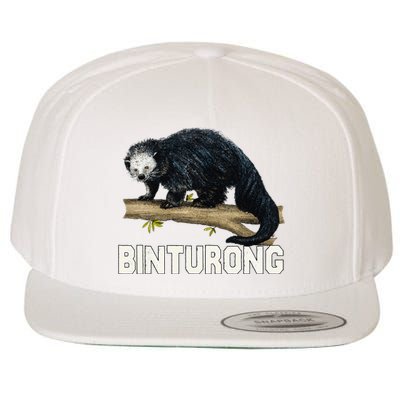 Vintage Binturong Sunset Wool Snapback Cap