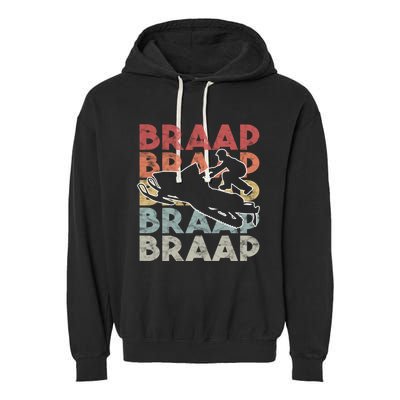 Vintage Braap Snowmobile Hoodie I Retro Snow Sled Gift Idea Garment-Dyed Fleece Hoodie