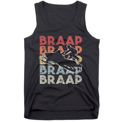 Vintage Braap Snowmobile Hoodie I Retro Snow Sled Gift Idea Tank Top