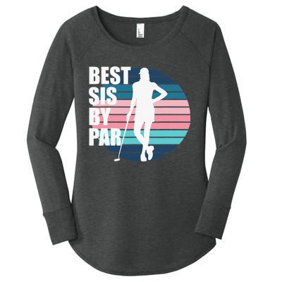 Vintage Best sis by par Funny golf birthday Women's Perfect Tri Tunic Long Sleeve Shirt