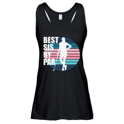 Vintage Best sis by par Funny golf birthday Ladies Essential Flowy Tank