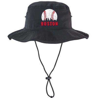 Vintage Boston Skyline Baseball Throwback For Red Game Day Legacy Cool Fit Booney Bucket Hat