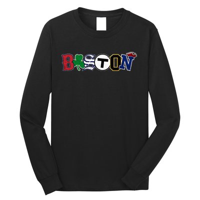 Vintage Boston Sports Fan City Pride Long Sleeve Shirt