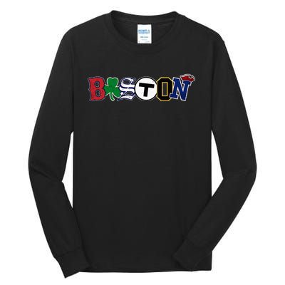 Vintage Boston Sports Fan City Pride Tall Long Sleeve T-Shirt