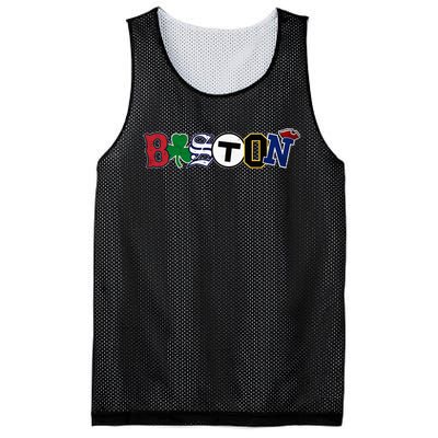 Vintage Boston Sports Fan City Pride Mesh Reversible Basketball Jersey Tank