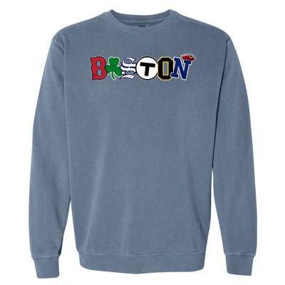 Vintage Boston Sports Fan City Pride Garment-Dyed Sweatshirt