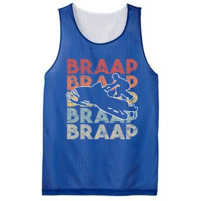 Vintage Braap Snowmobile Gift I Retro Snow Sled Gift Idea Meaningful Gift Mesh Reversible Basketball Jersey Tank