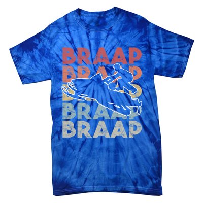 Vintage Braap Snowmobile Gift I Retro Snow Sled Gift Idea Meaningful Gift Tie-Dye T-Shirt