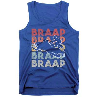 Vintage Braap Snowmobile Gift I Retro Snow Sled Gift Idea Meaningful Gift Tank Top