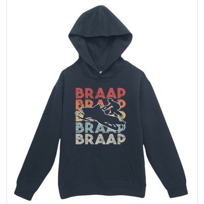 Vintage Braap Snowmobile Gift I Retro Snow Sled Gift Idea Meaningful Gift Urban Pullover Hoodie