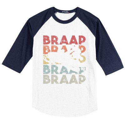 Vintage Braap Snowmobile Gift I Retro Snow Sled Gift Idea Meaningful Gift Baseball Sleeve Shirt