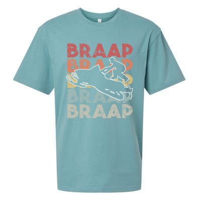 Vintage Braap Snowmobile Gift I Retro Snow Sled Gift Idea Meaningful Gift Sueded Cloud Jersey T-Shirt